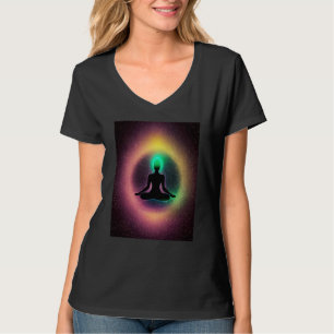 Yoga Girl Female Sun Salutation Meditation Chakra  T-Shirt