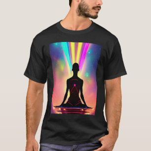 Yoga Girl Female Sun Salutation Meditation Chakra T-Shirt