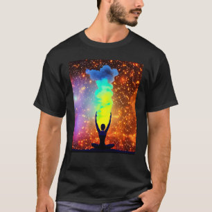 Yoga Girl Female Sun Salutation Meditation Chakra T-Shirt