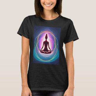 Yoga Girl Female Sun Salutation Meditation Chakra  T-Shirt