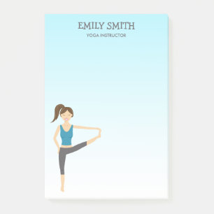 Yoga Girl In Hand To Toe Pose Yoga Instructor Post-it Notes