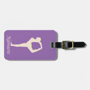 Yoga girl luggage tag