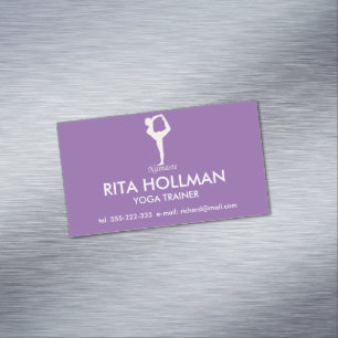 Yoga girl magnetic business card