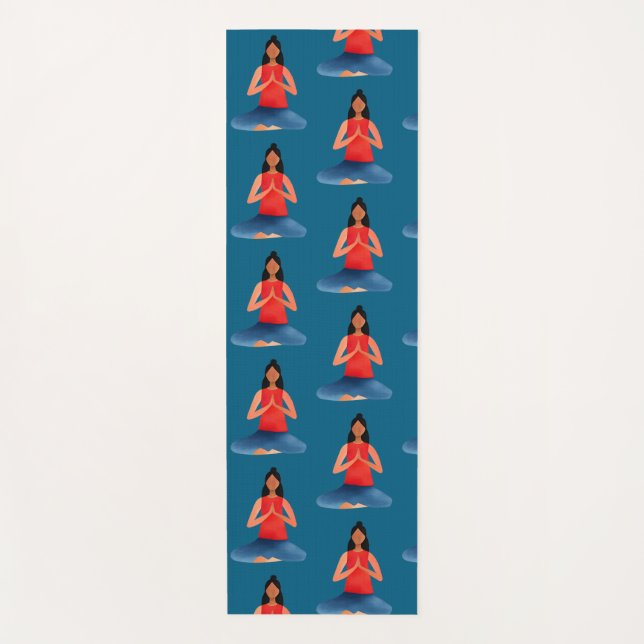 Yoga girl Meditation Namaste  Mat (Front)
