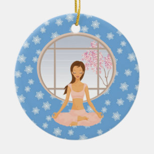 yoga girl ornament