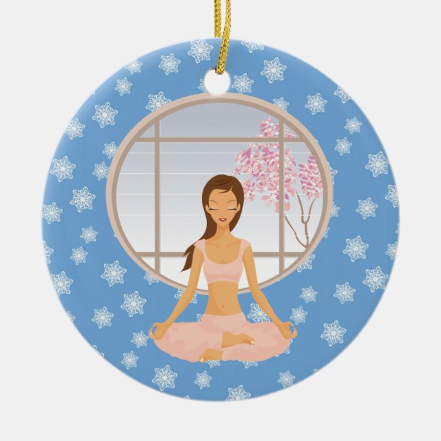 yoga girl ornament (Front)