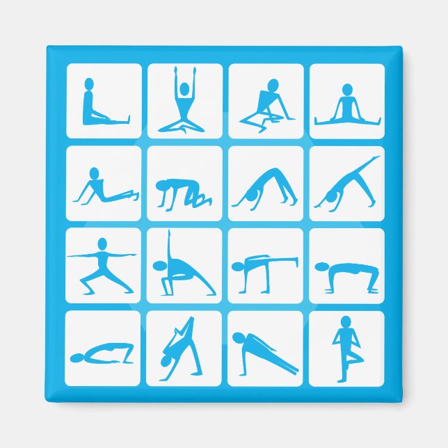 Yoga Girl Poses Magnet (Front)