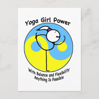Yoga Girl Power Logo Postcard