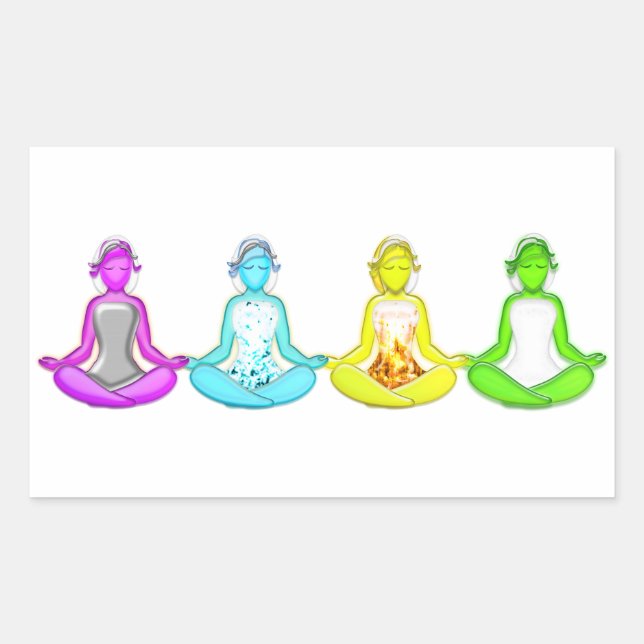 Yoga Girls Rectangular Sticker (Front)