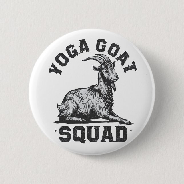 Yoga Goat Squad Funny Goat Meditation Lover  6 Cm Round Badge (Front)