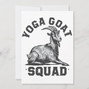Yoga Goat Squad Funny Goat Meditation Lover Invitation