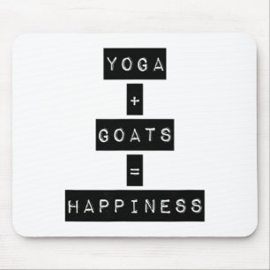 Yoga + Goats = Happiness Mouse Pad