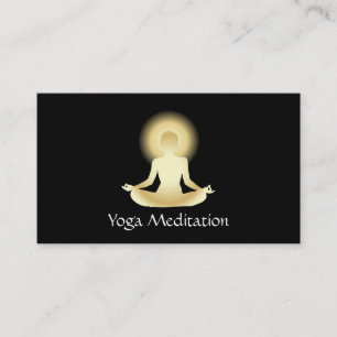 Yoga (gold) Enlightened Business Card