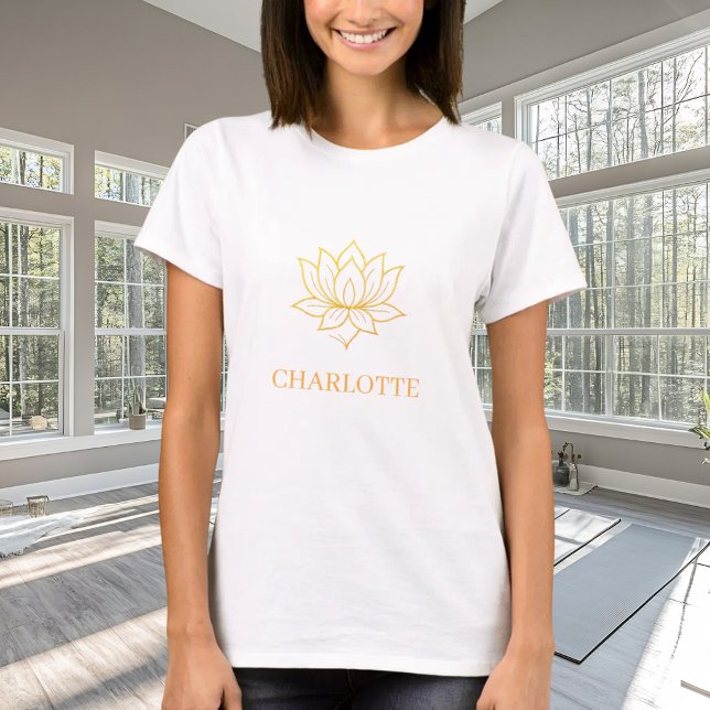 Yoga gold lotus flower name T-Shirt (Creator Uploaded)