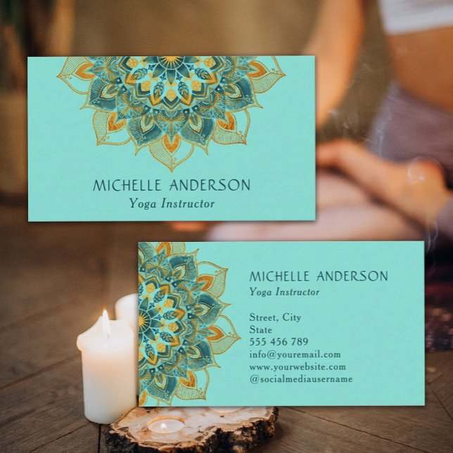 Yoga Gold Mandala Business Card (Yoga Gold Mandala Business Card)