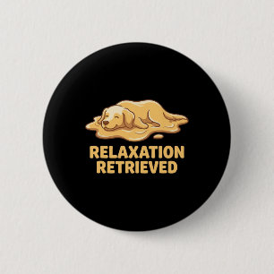 Yoga Golden Retriever Dog Lover Art 6 Cm Round Badge