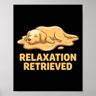Yoga Golden Retriever Dog Lover Art Poster