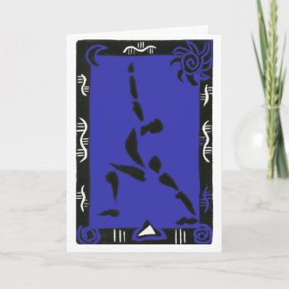 Yoga Greeting Card with Virabhadrasana I