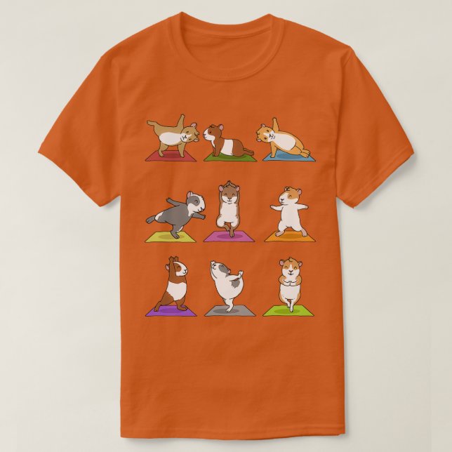 Yoga Guinea Pig Meditation Yogi Namaste Sport Gift T-Shirt (Design Front)