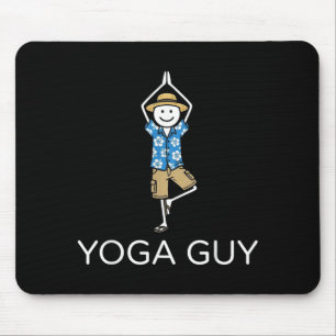 Yoga Guy Funny Mens Yoga Boy Yoga Meditation Mouse Pad