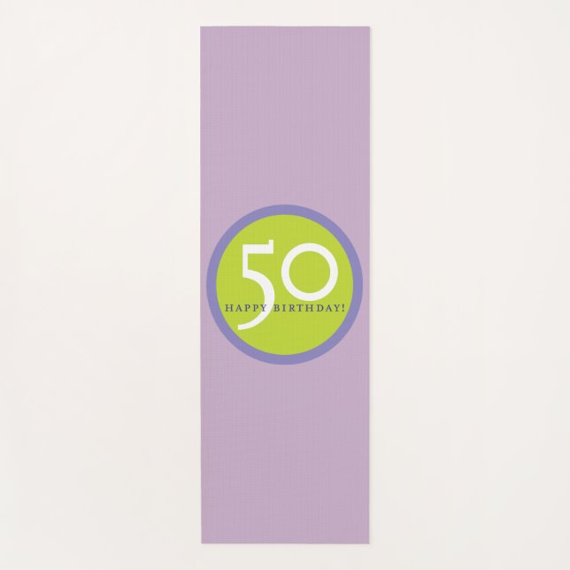 Yoga Happy Birthday 50 Yoga Mat (Front)