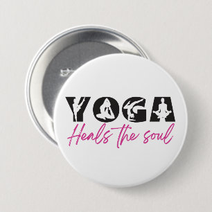 Yoga Heals The Soul 7.5 Cm Round Badge