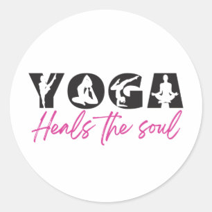 Yoga Heals The Soul Classic Round Sticker
