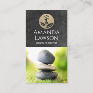 Yoga Health Logo Stones Business Card
