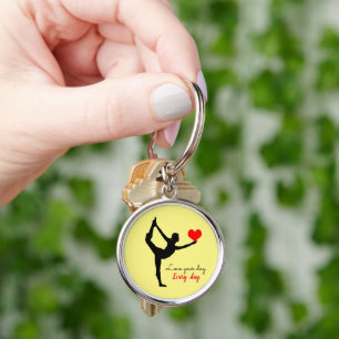 Yoga Heart & Love your day, Every day / Yogini Key Ring