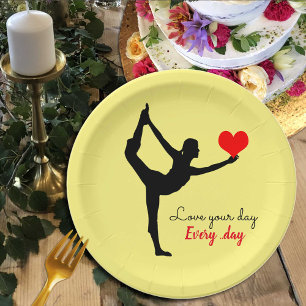 Yoga Heart & Love your day, Every day / Yogini Pap Paper Plate