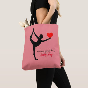 Yoga Heart & Love your day, Every day / Yogini To Tote Bag