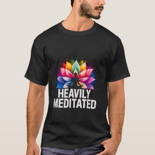 Yoga Heavily Meditated Lotus Flower Watercolor Zen T-Shirt