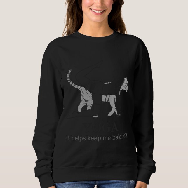 “yoga Helps Keeps Me Balanced” Relaxed Fit Sweatshirt (Front)