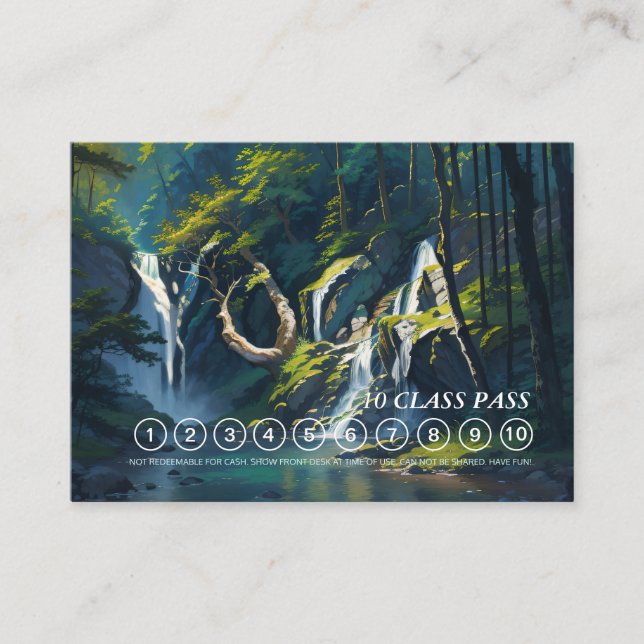 YOGA Hidden Text Meditation Instructor Class Pass Appointment Card (Front)