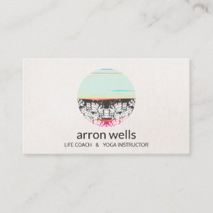 Yoga Holistic Health and Healing Arts Sunrise Logo Business Card