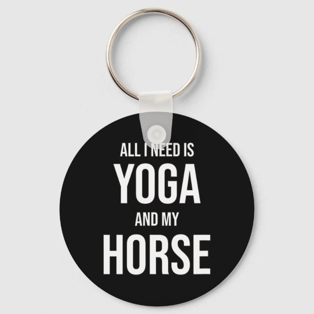 Yoga Horse For Yogini  Key Ring (Front)