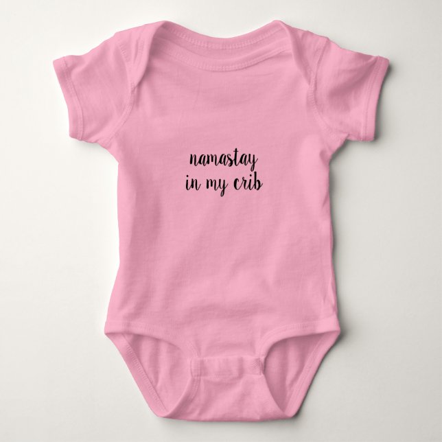Yoga humour baby pink tee (Front)