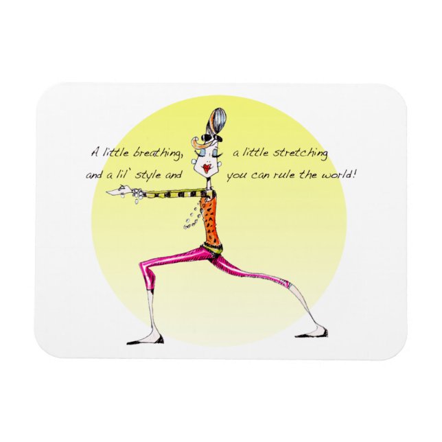 Yoga Humour Magnet (Horizontal)