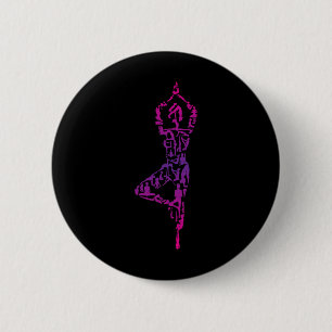Yoga Icon Yoga Practicioner Yoga Position Girls Yo 6 Cm Round Badge