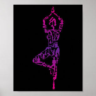 Yoga Icon Yoga Practicioner Yoga Position Girls Yo Poster