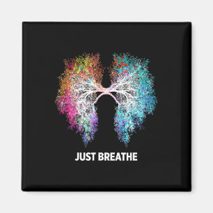 Yoga Inhale Exhale Nature Lung  Magnet