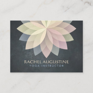 YOGA Instructor Appointment Colourful Lotus Mandal Card