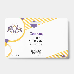 Yoga Instructor Badge ID Badge