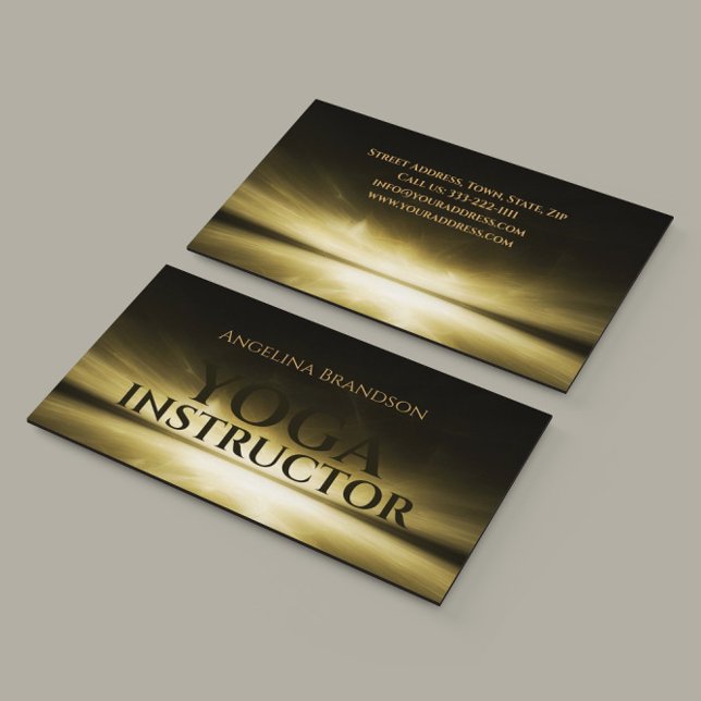 Yoga Instructor Behind The Horizon Light Card (Perfect for business)