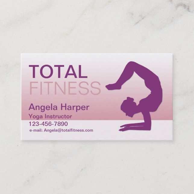 Yoga Instructor Business Card (Front)