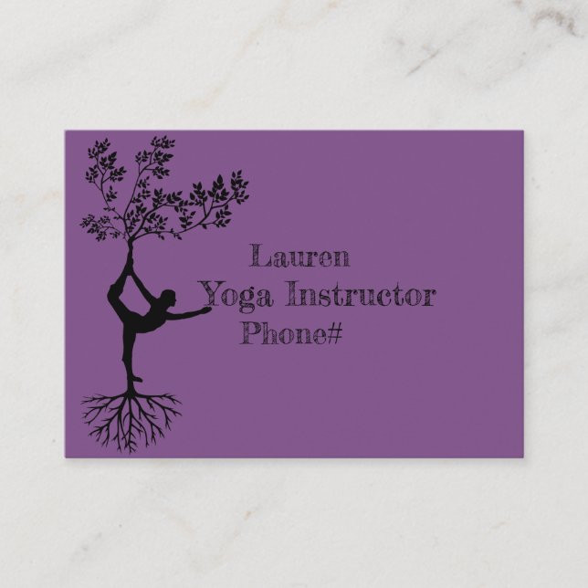 Yoga Instructor Business Card (Front)