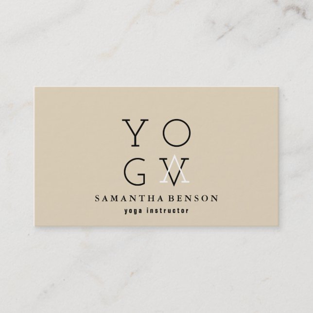 Yoga Instructor Business Card (Front)