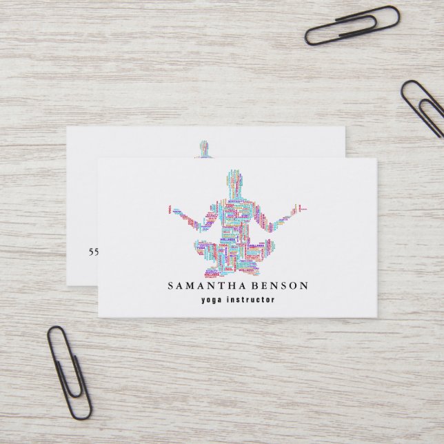 Yoga Instructor Business Card (Front/Back In Situ)