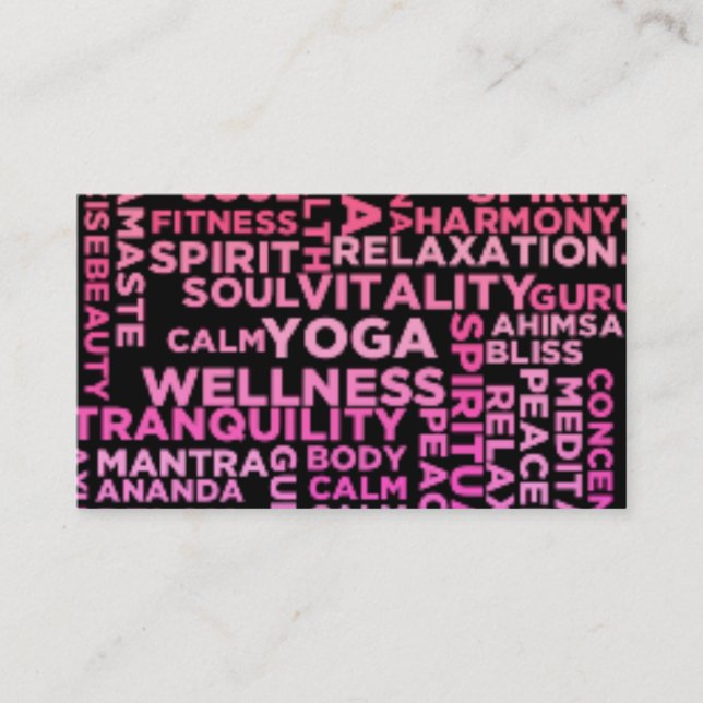 Yoga Instructor Business Card (Front)