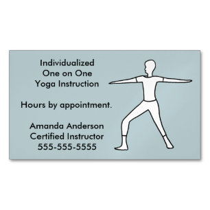 Yoga Instructor Business Card Magnets